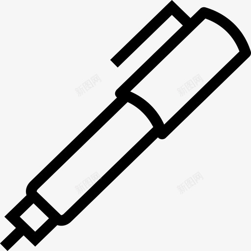 钢笔文具2直线型图标svg_新图网 https://ixintu.com 文具2 直线型 钢笔