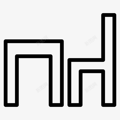 桌椅床卧室图标svg_新图网 https://ixintu.com 卧室 家庭 床 桌椅