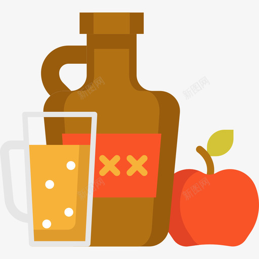 苹果酒感恩节11平淡图标svg_新图网 https://ixintu.com 平淡 感恩节11 苹果酒