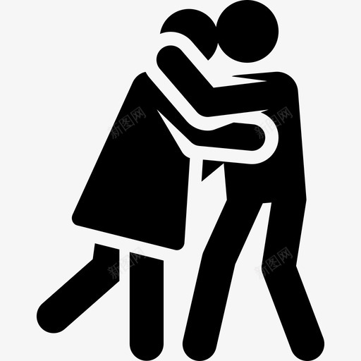 接吻爱情故事象形图填充图标svg_新图网 https://ixintu.com 填充 接吻 爱情故事象形图