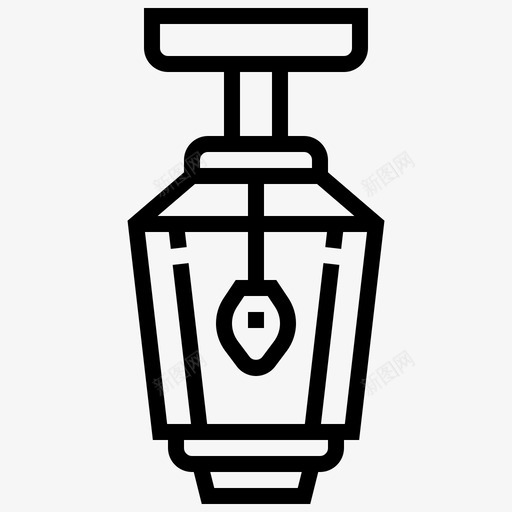 吊灯装饰家具图标svg_新图网 https://ixintu.com 吊灯 室内 家具 家具生产线 装饰