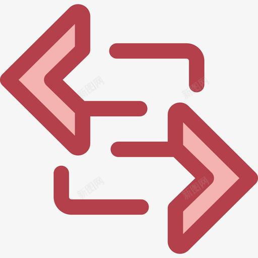 箭头箭头9红色图标svg_新图网 https://ixintu.com 箭头 箭头9 红色