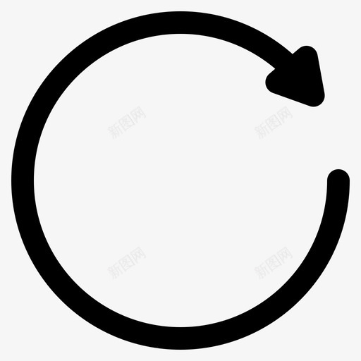 重新加载箭头重做图标svg_新图网 https://ixintu.com 基本ui元素 撤消 箭头 重做 重复 重新加载