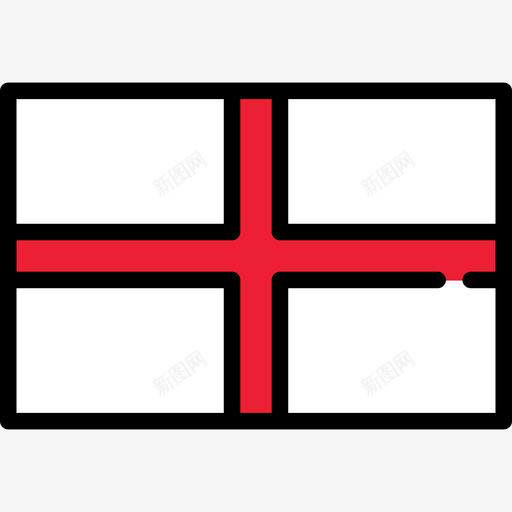 英格兰旗帜系列长方形图标svg_新图网 https://ixintu.com 旗帜系列 英格兰 长方形
