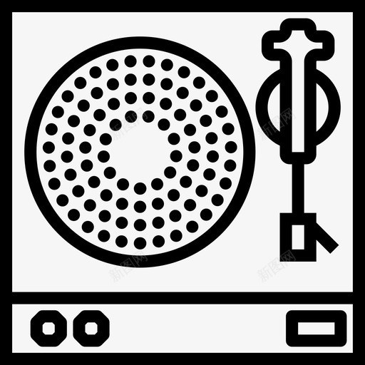 转盘音乐收藏2线性图标svg_新图网 https://ixintu.com 线性 转盘 音乐收藏2