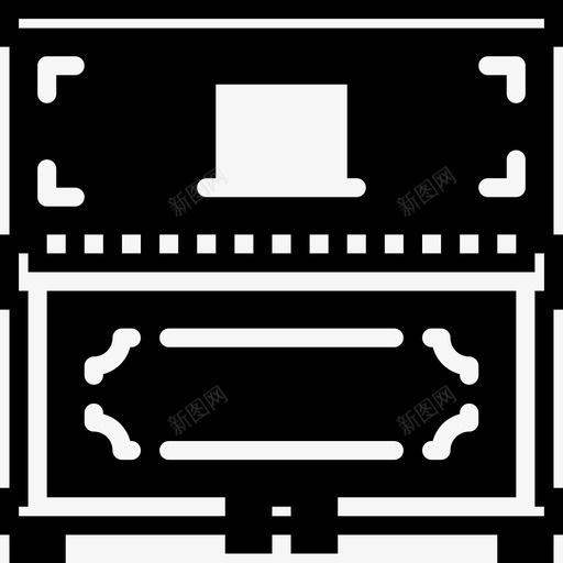 钢琴乐谱填充图标svg_新图网 https://ixintu.com 乐谱 填充 钢琴