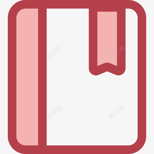 书教育1红色图标svg_新图网 https://ixintu.com 书 教育1 红色