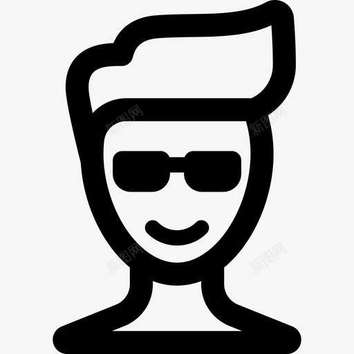 男孩派对元素5直系图标svg_新图网 https://ixintu.com 派对元素5 男孩 直系