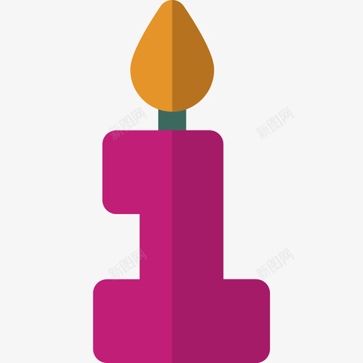 蜡烛生日派对14平的图标svg_新图网 https://ixintu.com 平的 生日派对14 蜡烛