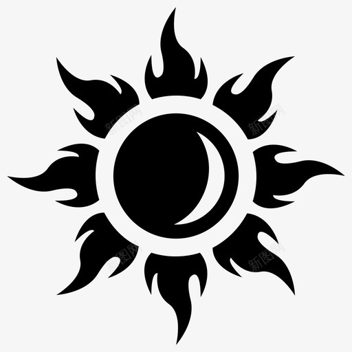 阳光明亮的太阳白天图标svg_新图网 https://ixintu.com 明亮的太阳 烈日 白天 自然和生命雕文图标 阳光
