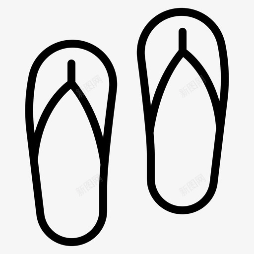人字拖拖鞋凉鞋图标svg_新图网 https://ixintu.com 人字拖 凉鞋 夏天 拖鞋