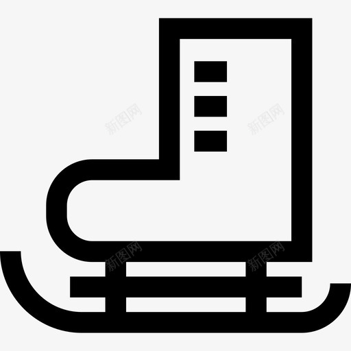 溜冰鞋冬季元素5直线型图标svg_新图网 https://ixintu.com 冬季元素5 溜冰鞋 直线型