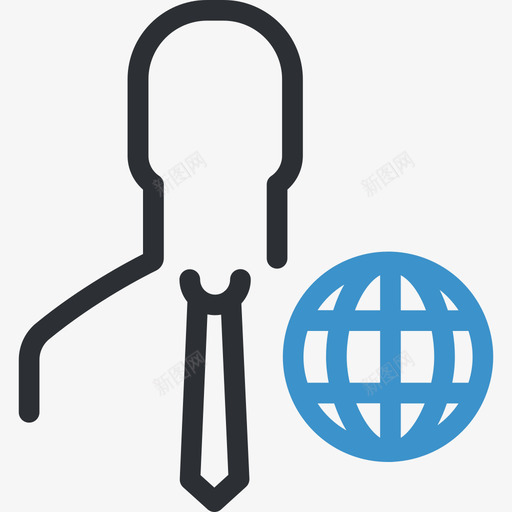 用户商业搜索引擎优化蓝色图标svg_新图网 https://ixintu.com 商业搜索引擎优化 用户 蓝色