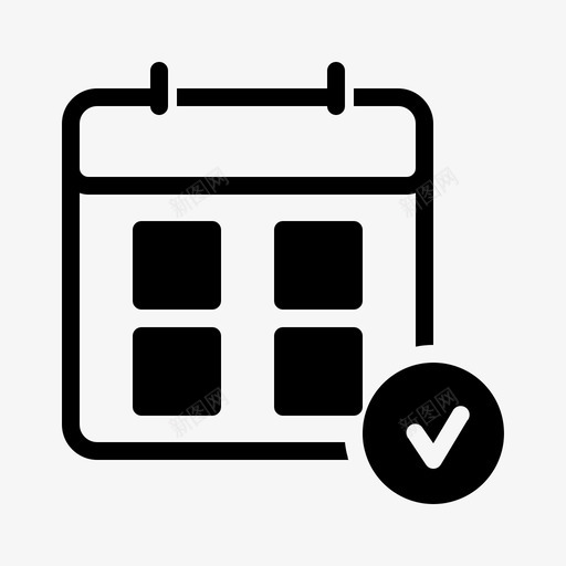 接受事件日历日期图标svg_新图网 https://ixintu.com 业务 接受事件 日历 日期 日程表 时间