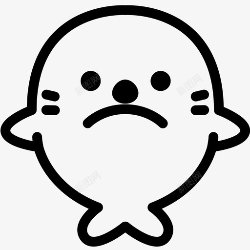 悲伤表情情绪图标svg_新图网 https://ixintu.com 印章 印章表情线 悲伤 情绪 感觉 表情