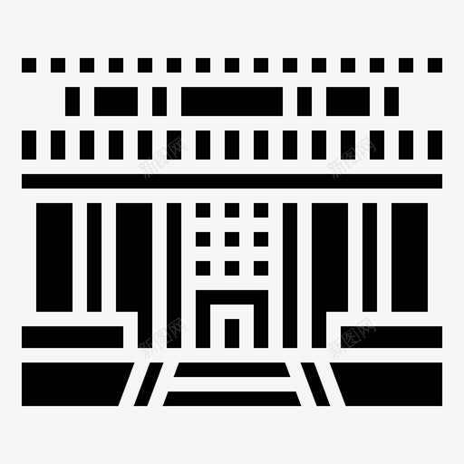 古代建筑中国图标svg_新图网 https://ixintu.com 中国 中国符号铭文 古代 坟墓 建筑