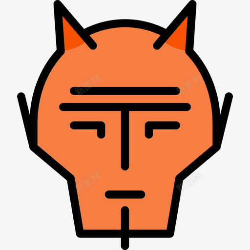 魔鬼万圣节4线性颜色图标svg_新图网 https://ixintu.com 万圣节4 线性颜色 魔鬼