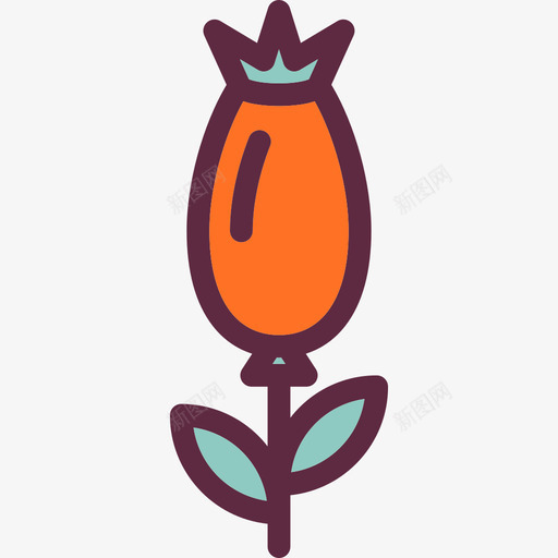 玫瑰色秋季元素2线条色图标svg_新图网 https://ixintu.com 玫瑰色 秋季元素2 线条色