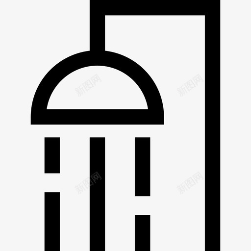 淋浴房地产4线性图标svg_新图网 https://ixintu.com 房地产4 淋浴 线性