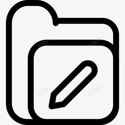 文件夹用户界面资源线性图标svg_新图网 https://ixintu.com 文件夹 用户界面资源 线性