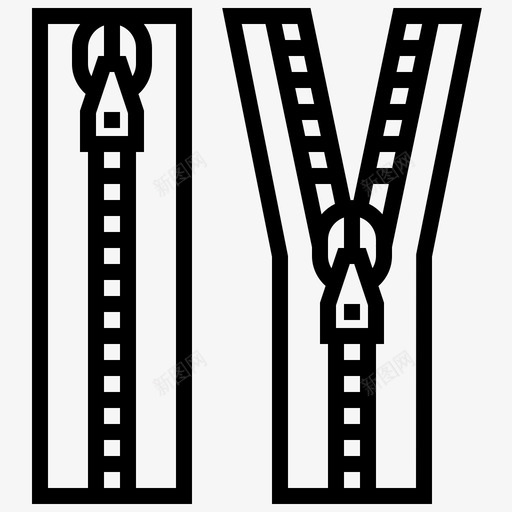 拉链diy设备图标svg_新图网 https://ixintu.com diy 工具 拉链 缝纫 缝纫设备线 设备