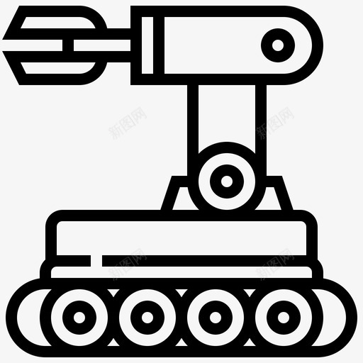 移动机器人工程机器人图标svg_新图网 https://ixintu.com 工程 技术 机器人 机器人工程线 移动机器人