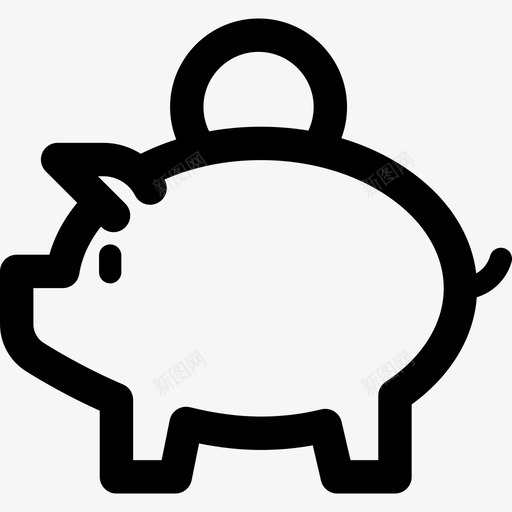 储蓄罐商业银行和金融要素图标svg_新图网 https://ixintu.com 储蓄罐 商业 银行和金融要素