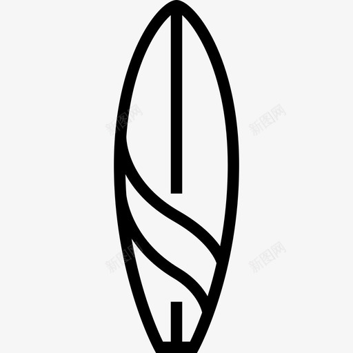冲浪运动16直线型图标svg_新图网 https://ixintu.com 冲浪 直线型 运动16