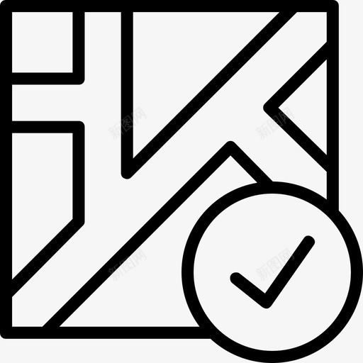 地图图钉和位置2线性图标svg_新图网 https://ixintu.com 图钉和位置2 地图 线性