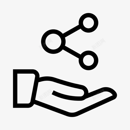 手共享连接网络图标svg_新图网 https://ixintu.com 手共享 网络 网络共享线路 连接