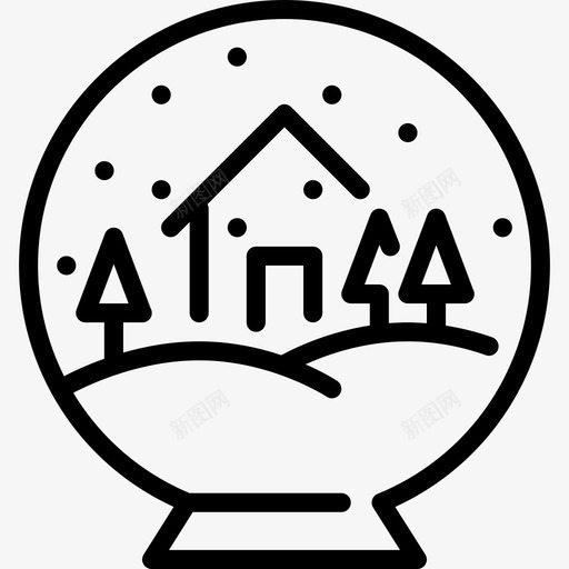 雪球圣诞节4直线型图标svg_新图网 https://ixintu.com 圣诞节4 直线型 雪球