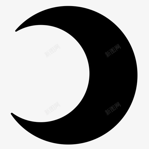 月亮黑暗夜晚图标svg_新图网 https://ixintu.com 夜晚 旅行度假 月亮 黑暗
