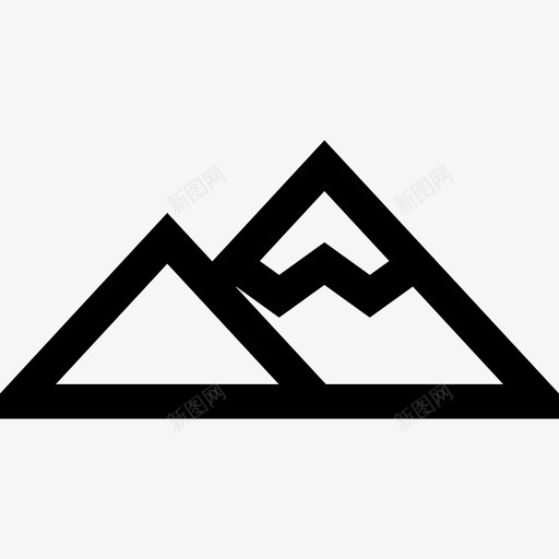 山地景观收集线性图标svg_新图网 https://ixintu.com 山地 景观收集 线性