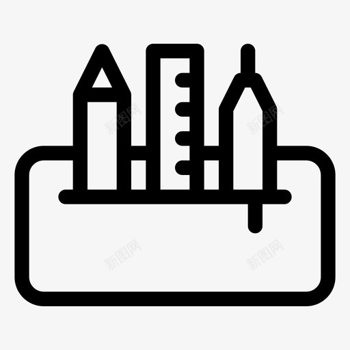 文具盒办公室文具图标svg_新图网 https://ixintu.com 26072018 办公室 文具 文具盒