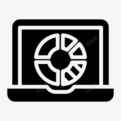 图表分析计算机图标svg_新图网 https://ixintu.com 分析 图表 笔记本电脑 计算机
