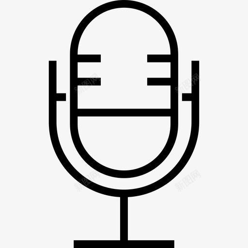 麦克风ui界面图标线性svg_新图网 https://ixintu.com ui界面图标 线性 麦克风