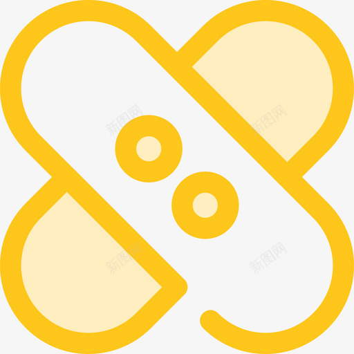 创可贴医院8号黄色图标svg_新图网 https://ixintu.com 创可贴 医院8号 黄色