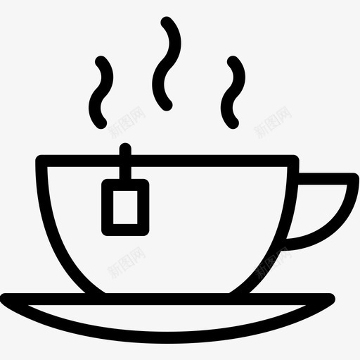 茶美食收藏2线性图标svg_新图网 https://ixintu.com 线性 美食收藏2 茶