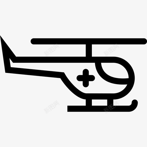 直升机医疗和牙科2直线型图标svg_新图网 https://ixintu.com 医疗和牙科2 直升机 直线型