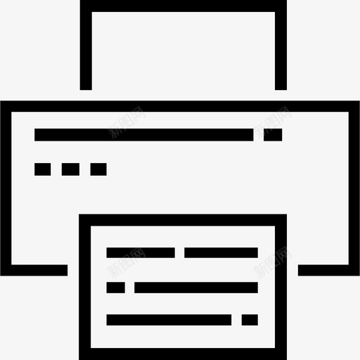 打印机ui界面图标线性svg_新图网 https://ixintu.com ui界面图标 打印机 线性