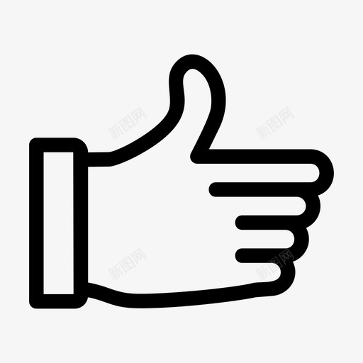 手势手指大拇指图标svg_新图网 https://ixintu.com 大拇指 手势 手指