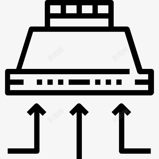 机罩烹饪和厨房设备线性图标svg_新图网 https://ixintu.com 机罩 烹饪和厨房设备 线性