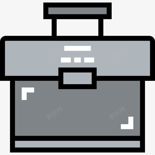 手提箱商务和战略线性颜色图标svg_新图网 https://ixintu.com 商务和战略 手提箱 线性颜色