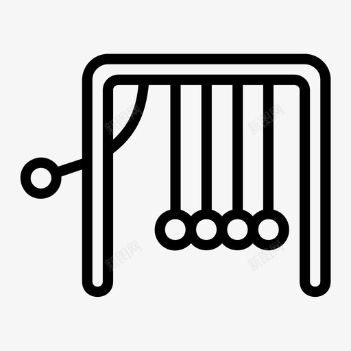 牛顿摇篮平衡球图标svg_新图网 https://ixintu.com 平衡 牛顿摇篮 球