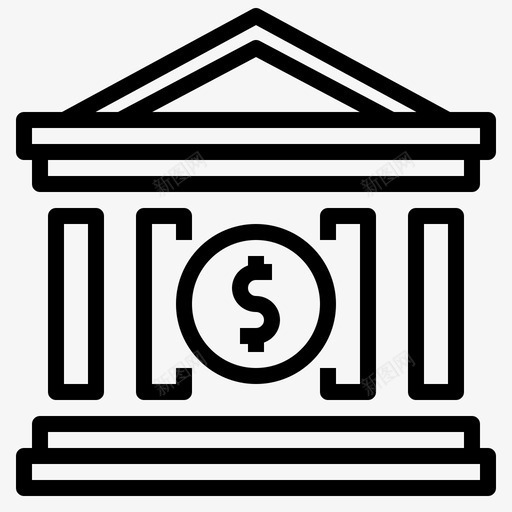 银行金融投资图标svg_新图网 https://ixintu.com 储蓄 商业和金融 投资 货币 金融 银行