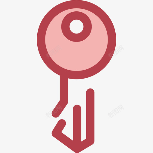钥匙员工组织4红色图标svg_新图网 https://ixintu.com 员工组织4 红色 钥匙