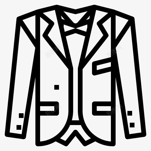 新郎套装正式服装图标svg_新图网 https://ixintu.com 婚礼 婚礼001 新郎套装 服装 正式