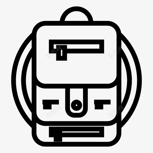 背包书包肩包图标svg_新图网 https://ixintu.com 书包 学校2 学生包 肩包 背包