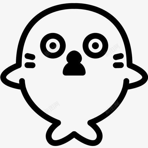 惊人表情情感图标svg_新图网 https://ixintu.com 印章 印章表情线 情感 惊人 感觉 表情
