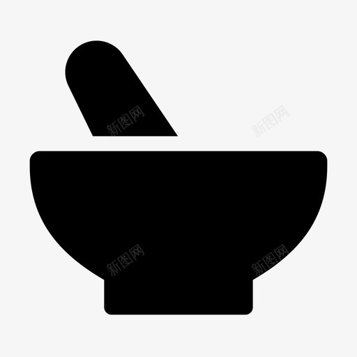 研钵与杵草药图标svg_新图网 https://ixintu.com 20072018 研钵与杵 草药